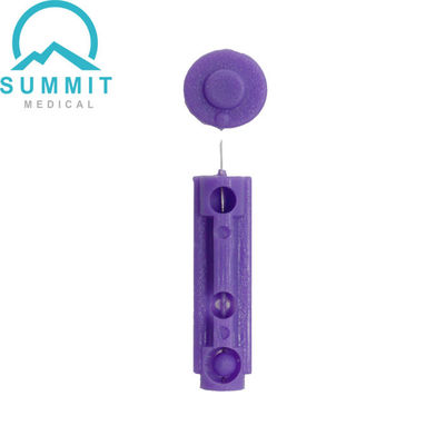 Purpurrote 5.5cm Torsions-Blut-Lanzette, medizinische Wegwerftorsions-Lanzetten 28G