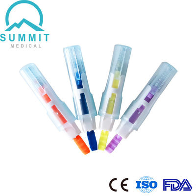 Farbcodierte Sicherheitsblutlanze 21G 23G 26G 28G 30G für den Point of Care Test