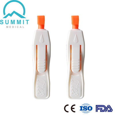 Sterile Finger-Stichel-Lanzetten 21G 1.8MM, Seitendruckknopf aktivierten Fersen-Stock-Lanzetten