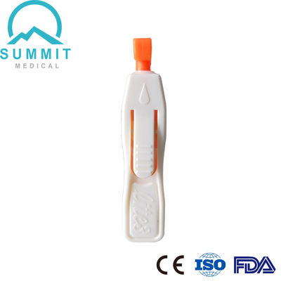 Sterile Finger-Stichel-Lanzetten 21G 1.8MM, Seitendruckknopf aktivierten Fersen-Stock-Lanzetten
