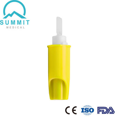 Sterile gelbe 100 Stücke der Blut-Sammlungs-Sicherheits-Lanzetten-Nadel-26G 1.6MM pro Behälter
