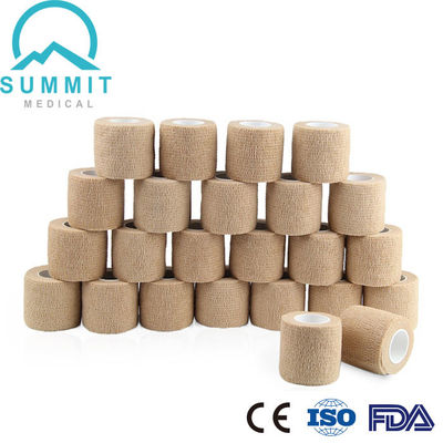 Tan Color Nonwoven Self Adherent-Verband-Verpackung 2 bewegt X 5 Yards Schritt für Schritt fort