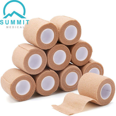 Tan Color Nonwoven Self Adherent-Verband-Verpackung 2 bewegt X 5 Yards Schritt für Schritt fort