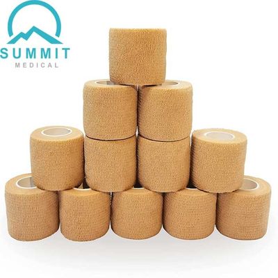 Hypoallergenic 5cmx4.5m nichtgewebter elastischer zusammenhängender Verband selbstklebend