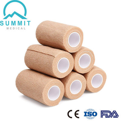 4 Zoll X 5 Yards Tan Elastic Cohesive Bandage-Vliesstoff-selbstklebend