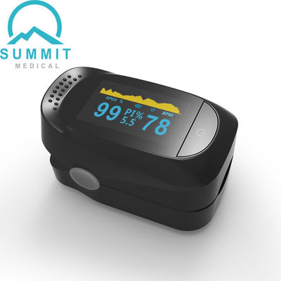 Voller schwarzer medizinischer Fingerspitzen-Pulsoximeter OLED FDA für Wellness-Gebrauch
