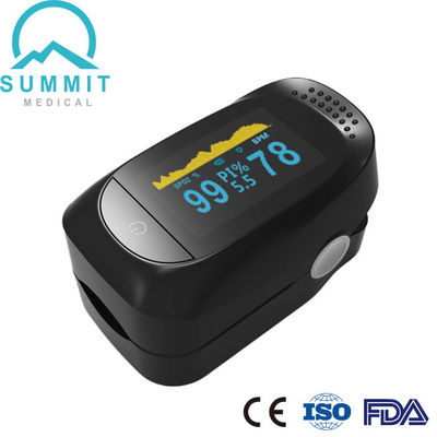 Voller schwarzer medizinischer Fingerspitzen-Pulsoximeter OLED FDA für Wellness-Gebrauch