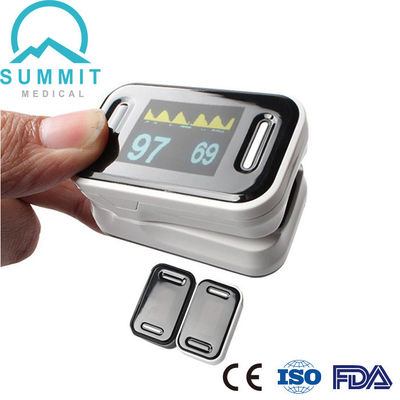 Fingerspitzen-Pulsoximeter-Wellenform-Parameter-Schwarz-Weiß TUV-CER-ISO FDA