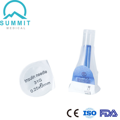 Zuckerkranke Insulin-Einspritzung Pen Needles 31G 6mm 100 Stücke