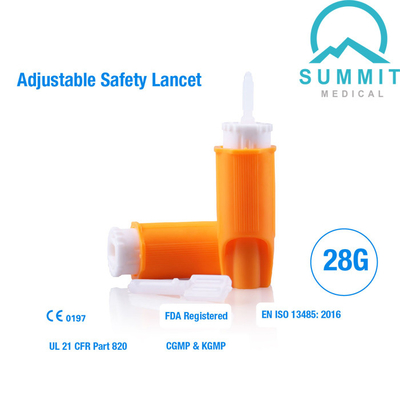 Tiefen-Sicherheits-Lanzette MejorLance justierbare, eine Alternative von Roche Accu-Chek Sicher-T-Pro plus Lanzette
