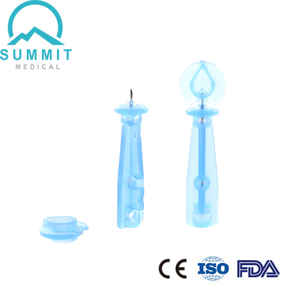 Torsions-Spitzenlanzette der Größen-30G für Lancing Gerät-transparentes Blau