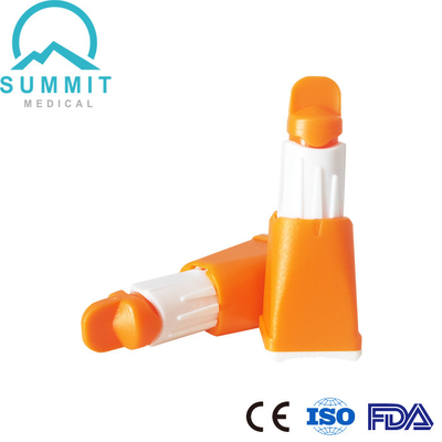 Orange der mehrfache Schnittiefe-justierbare Sicherheits-Blut-Lanzetten-28G 1.3mm/1.8mm/2.3mm