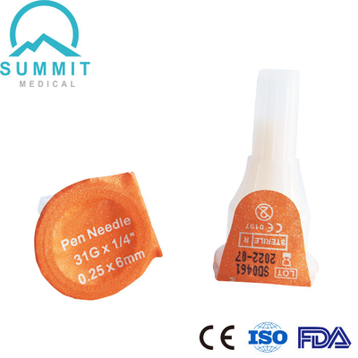Gipfel-medizinisches Insulin Pen Needles (31G 6mm) 100 Stücke