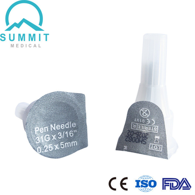 Ultra dünne Pen Needles For Comfortable Insulin-Einspritzung 31G 5 Millimeter 100/Box