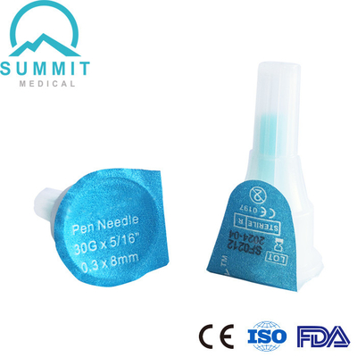 Medizinische sterile Düsennadeln für Insulin 30G X 5/16&quot; 0.3x8mm