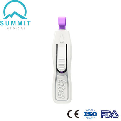 Innovative Qualität Knopf aktivierte Sicherheit Blut Lanzette 26G 28G Tiefe 1,8mm